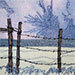 Winter Posts IV. 5 x 7 inches, framed to 7 x 9 inches. $90.